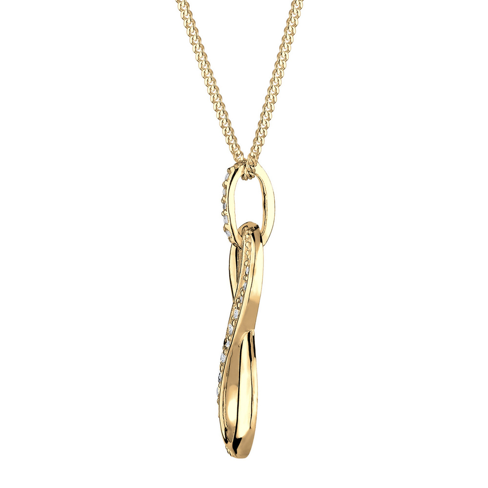 Elli Elli Collier Femmes Pendentif Infinité Infini avec Cristaux de Zirconium en Argen collier