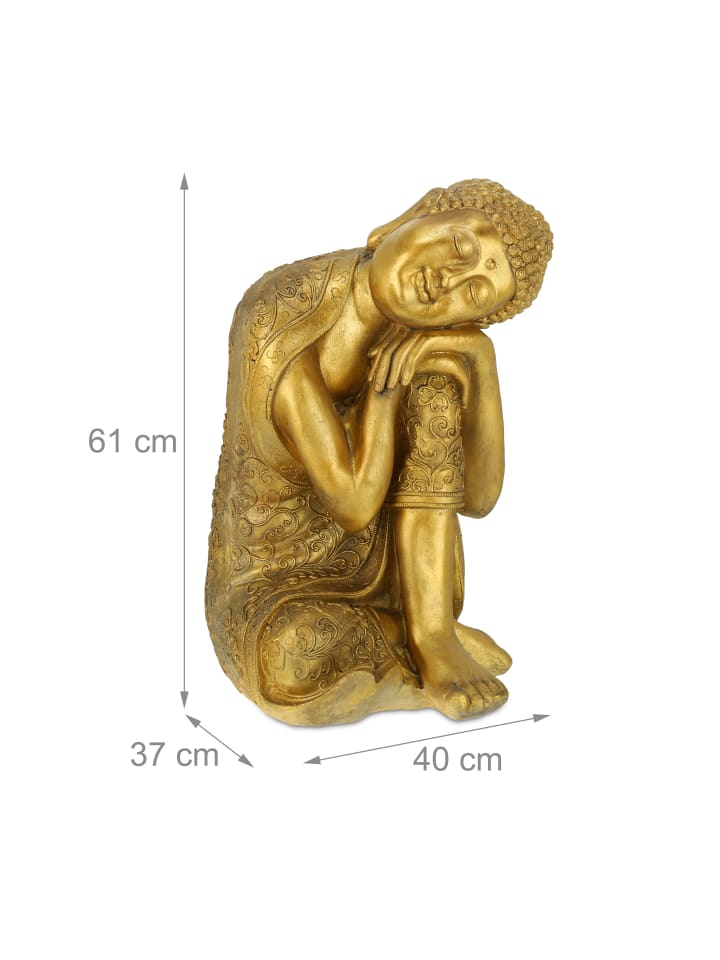 relaxdays Buddha-Figur in Gold günstig kaufen onesize