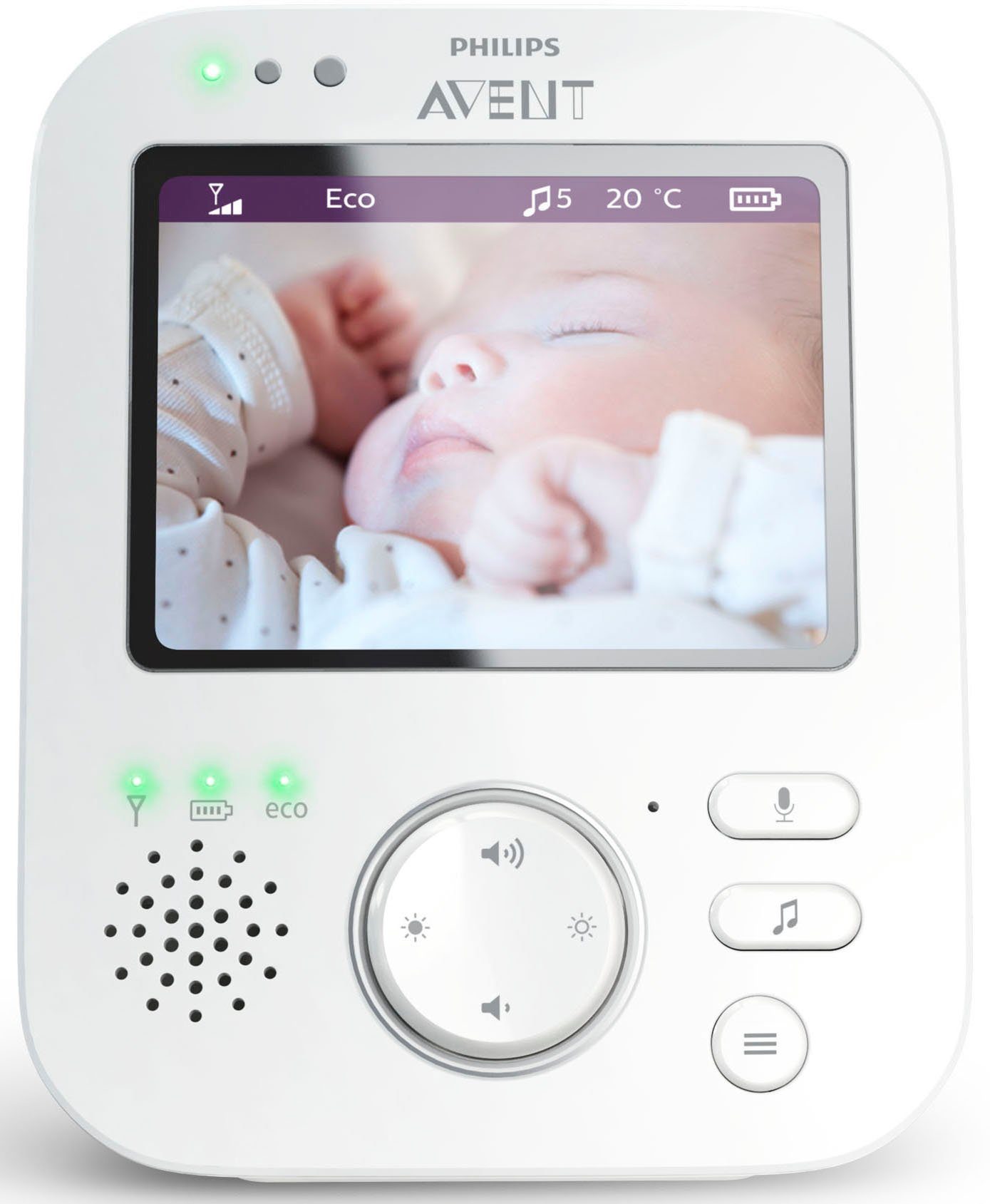Philips AVENT Video-Babyphone SCD843/26, sichere Verbindung, 3,5 Zoll Farbdisplay, Eco-Mode