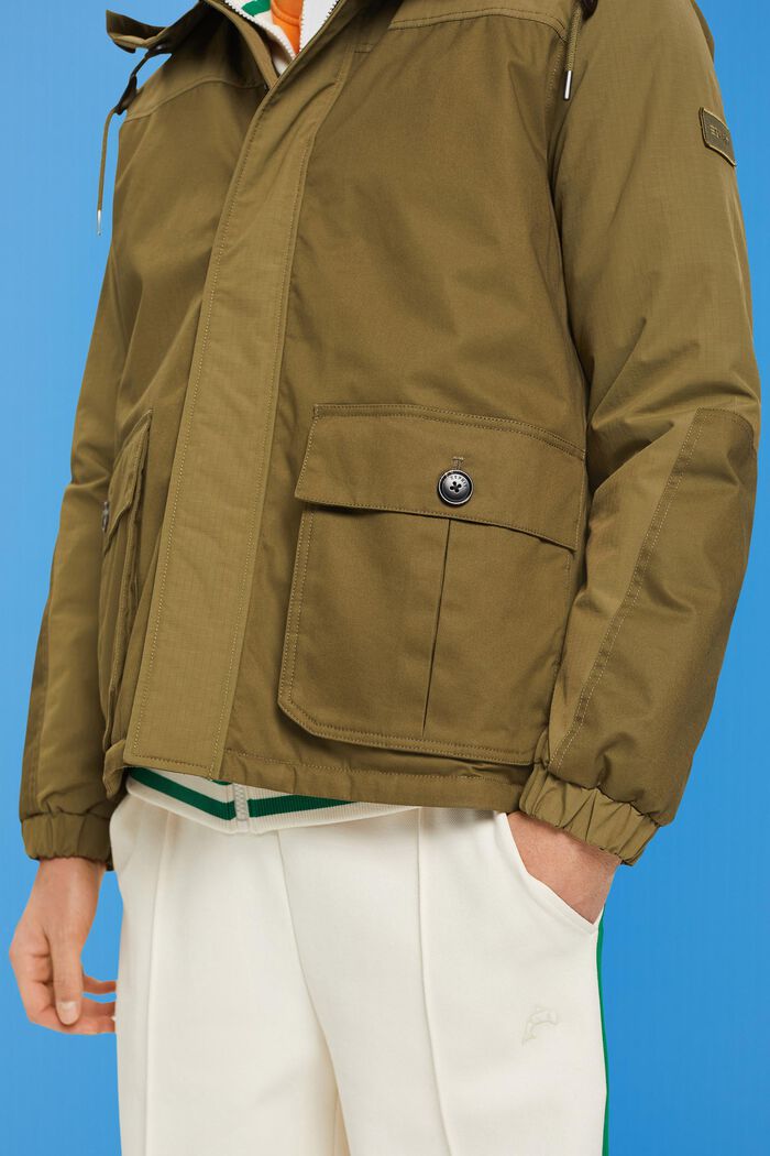 Utility-Jacke mit abnehmbarer Kapuze