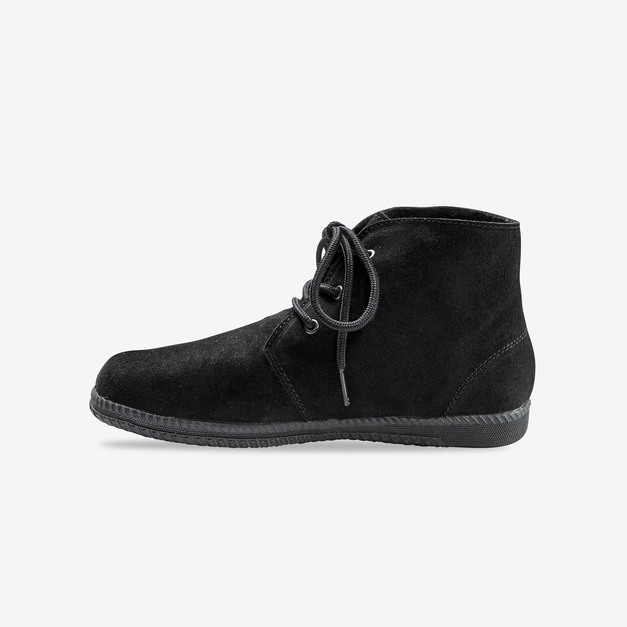 Bottines à lacet en croûte de cuir
