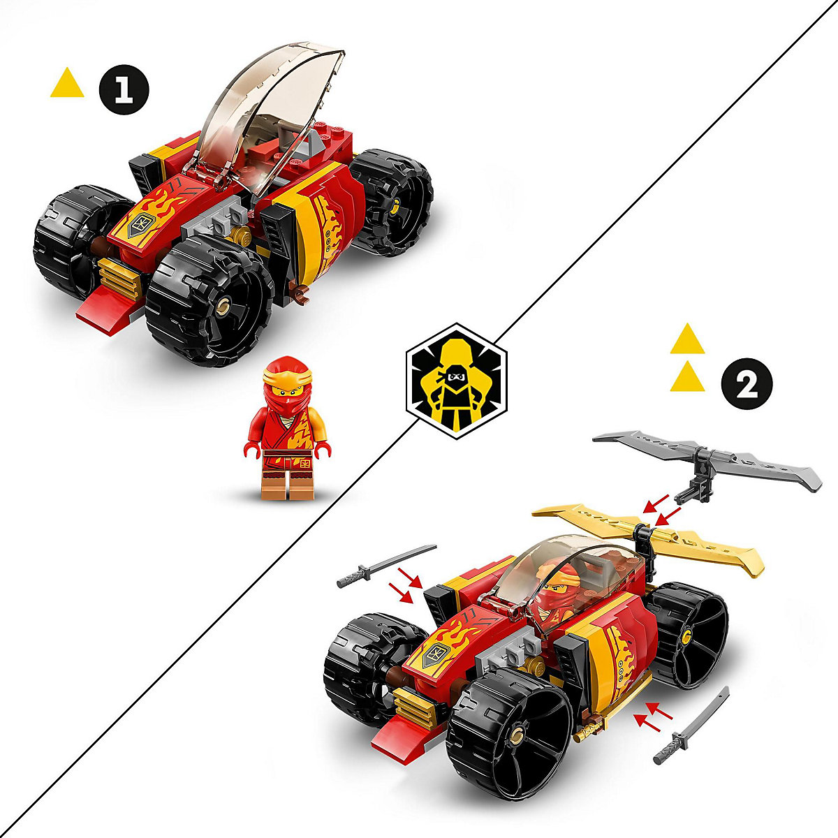 LEGO® Ninjago 71780 Kais Ninja-Rennwagen EVO