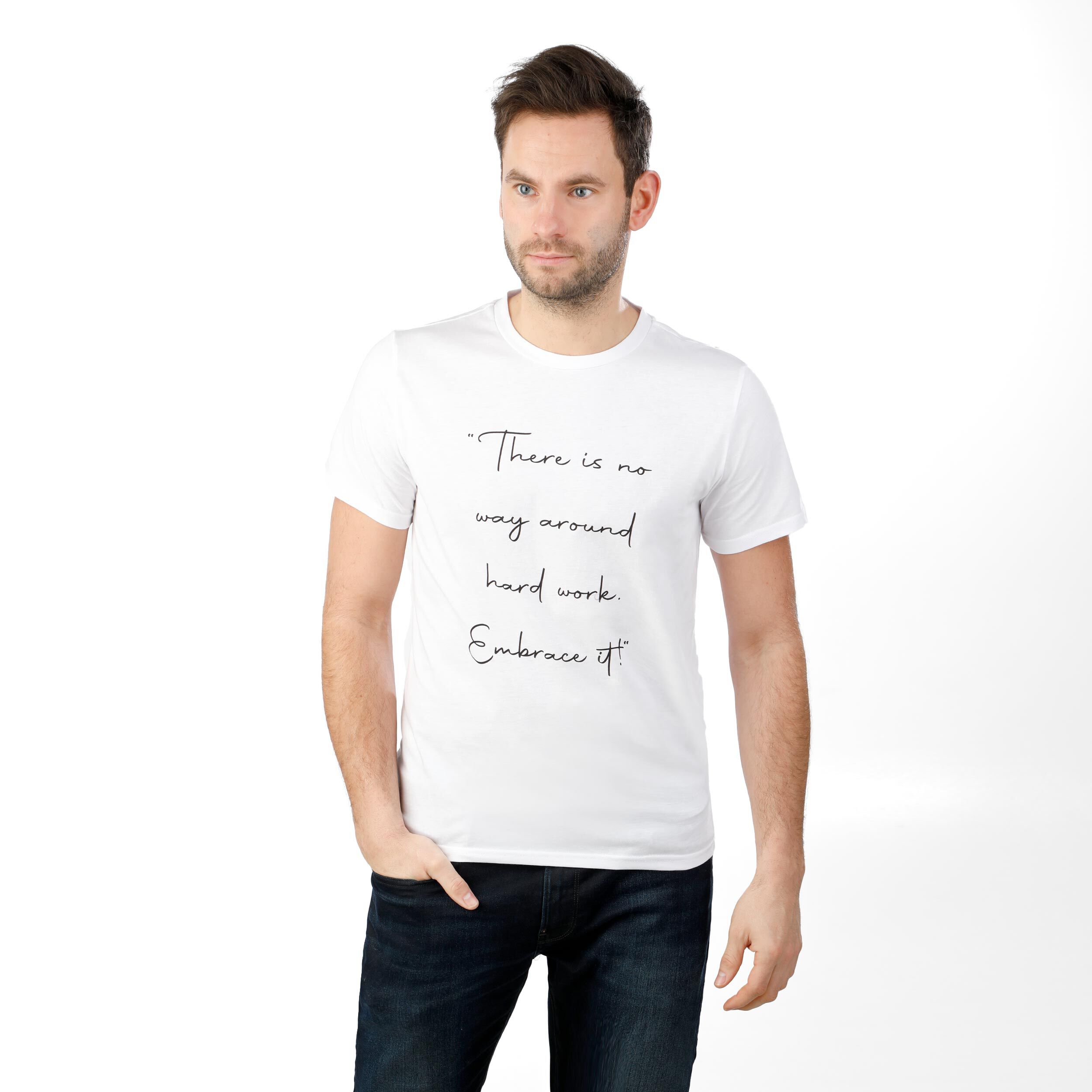 Embrace T-Shirt Herren - Weiß, Schwarz