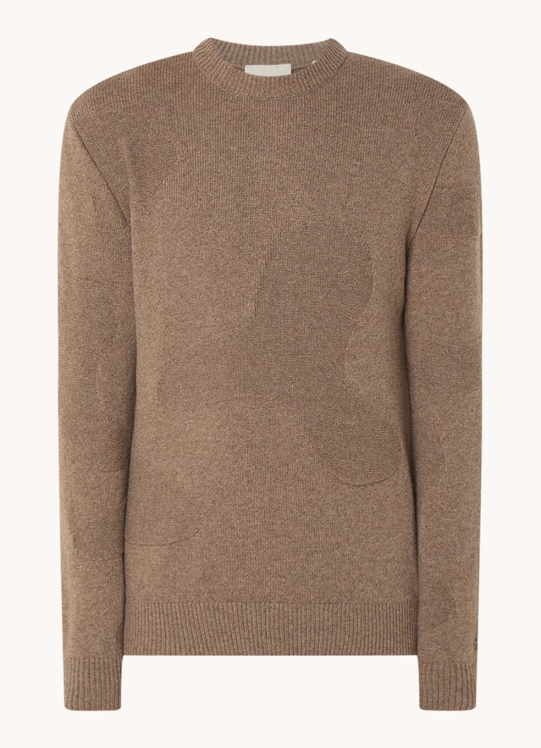 Maglione Jacquard Forest in pregiata miscela di lana a maglia fine con motivo a maglia