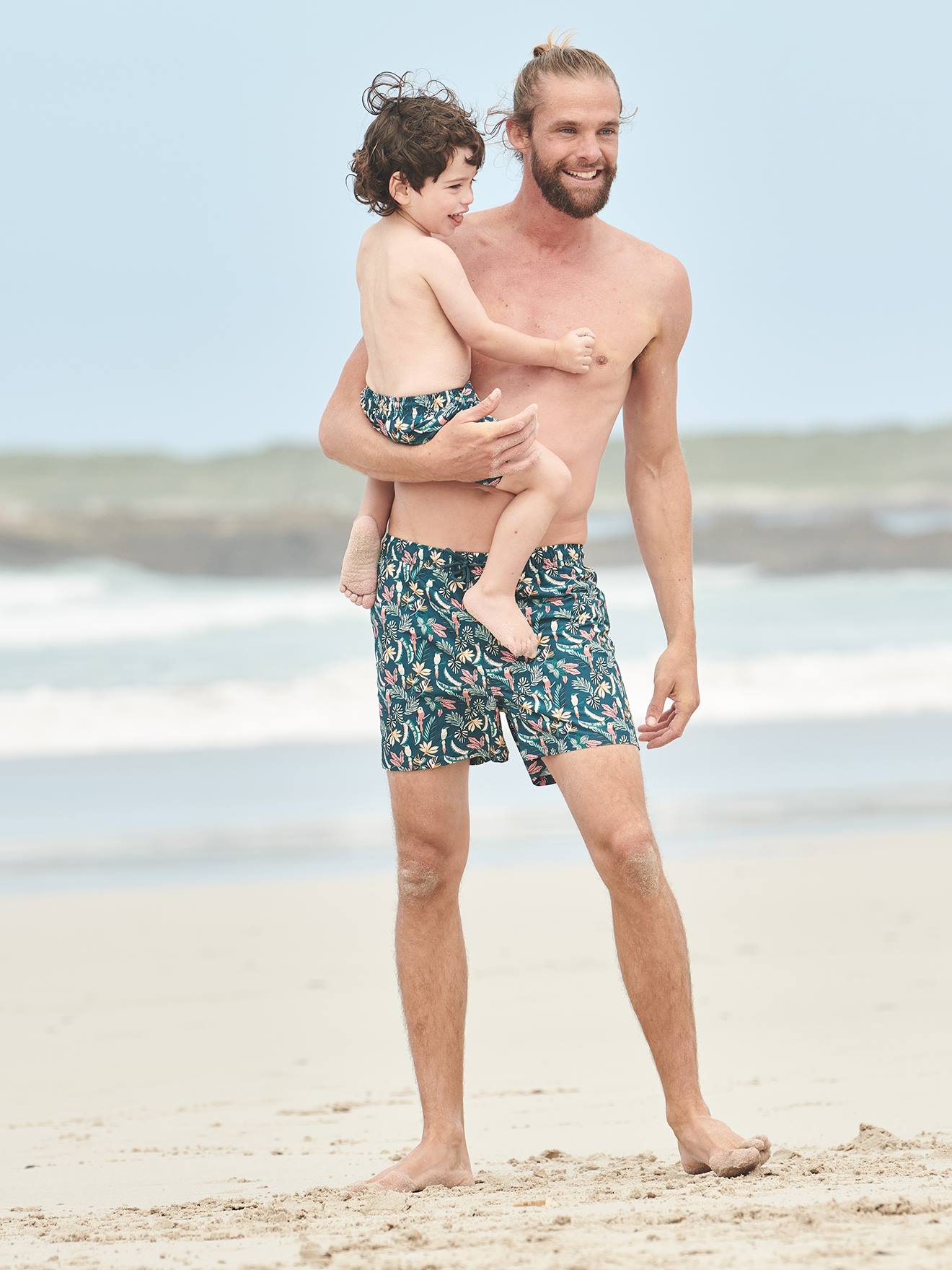 Maillot de bain homme capsule famille bain jungle vert