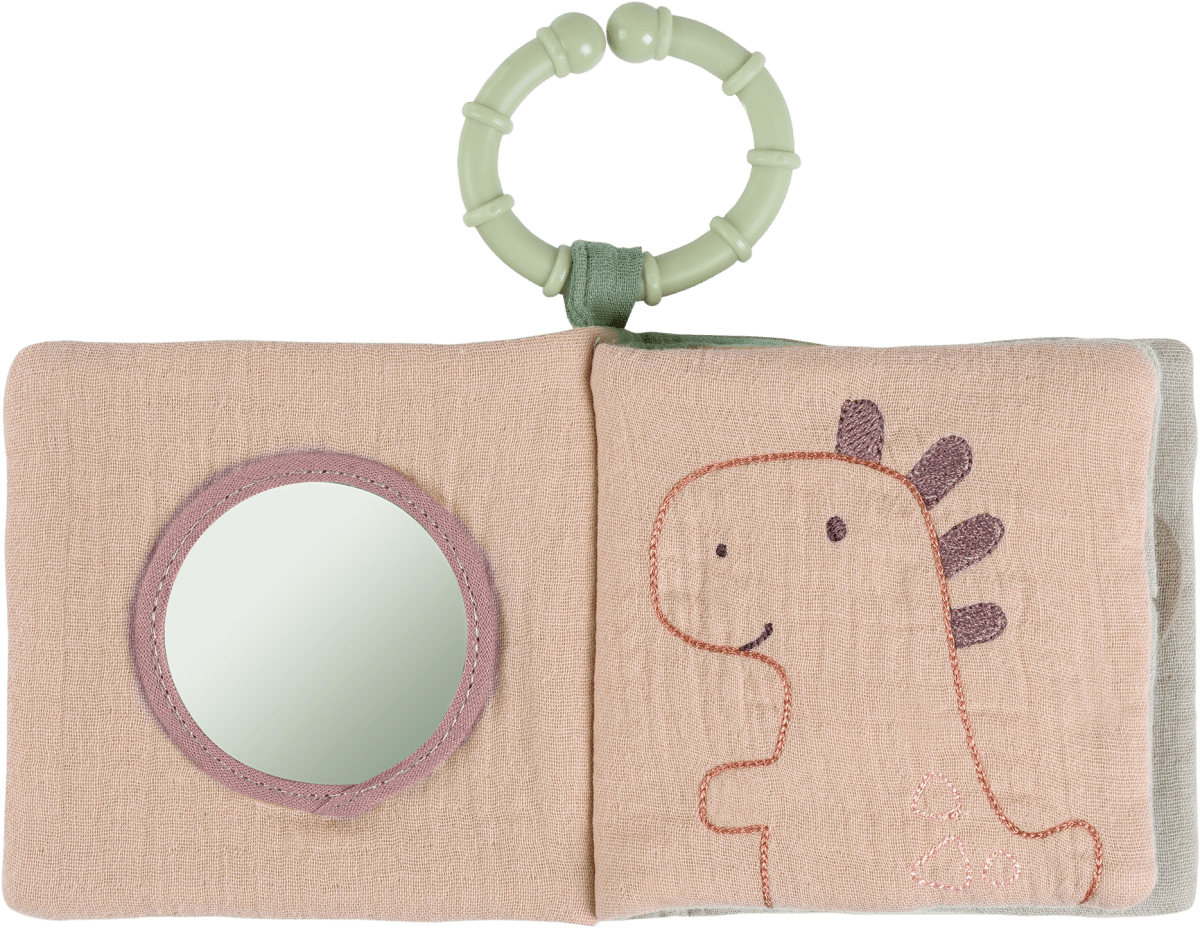 Softbilderbuch Dino aus Musselin, grün, 1 St
