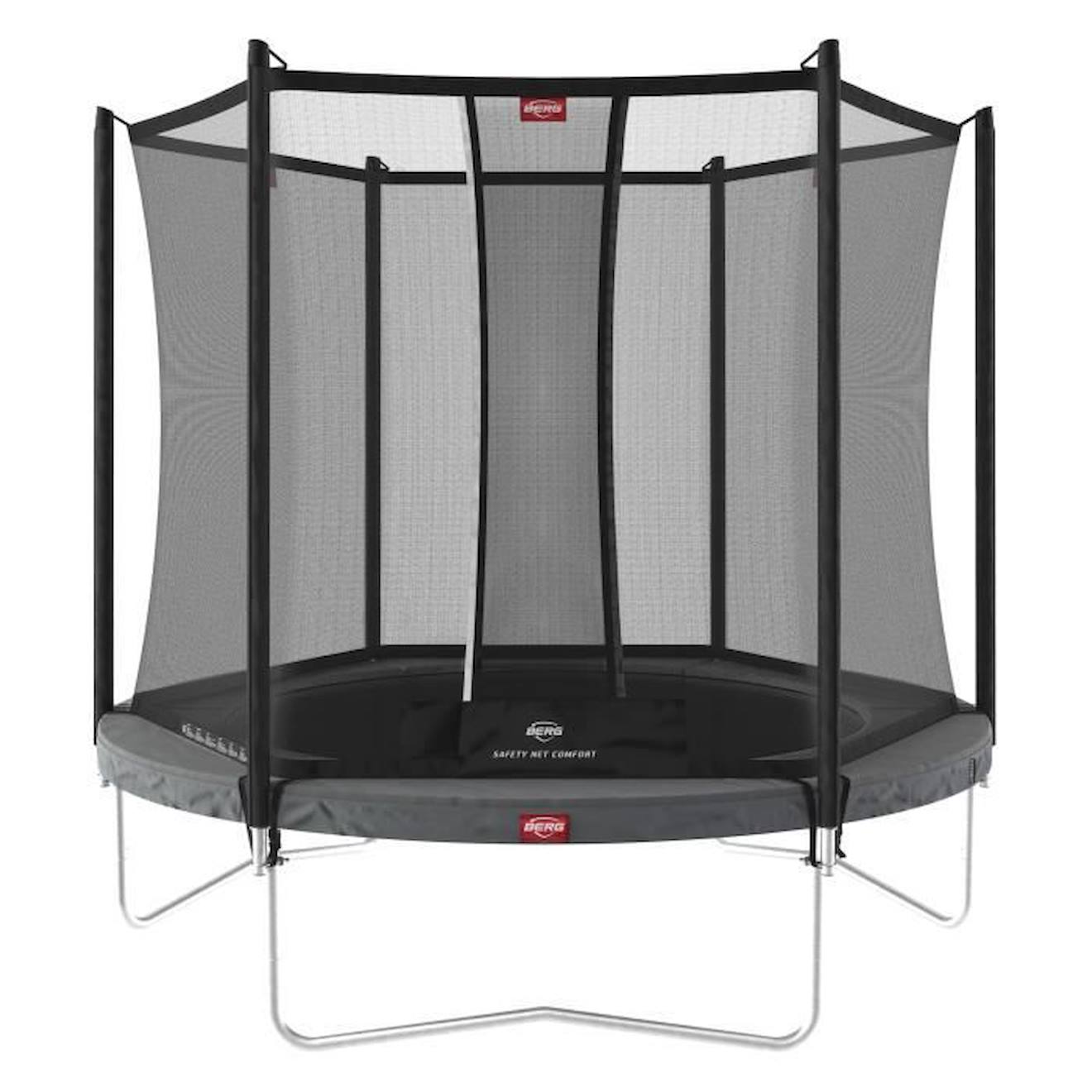Trampoline BERG Favorit Regular 200 Grey + Filet de Securite Comfort gris