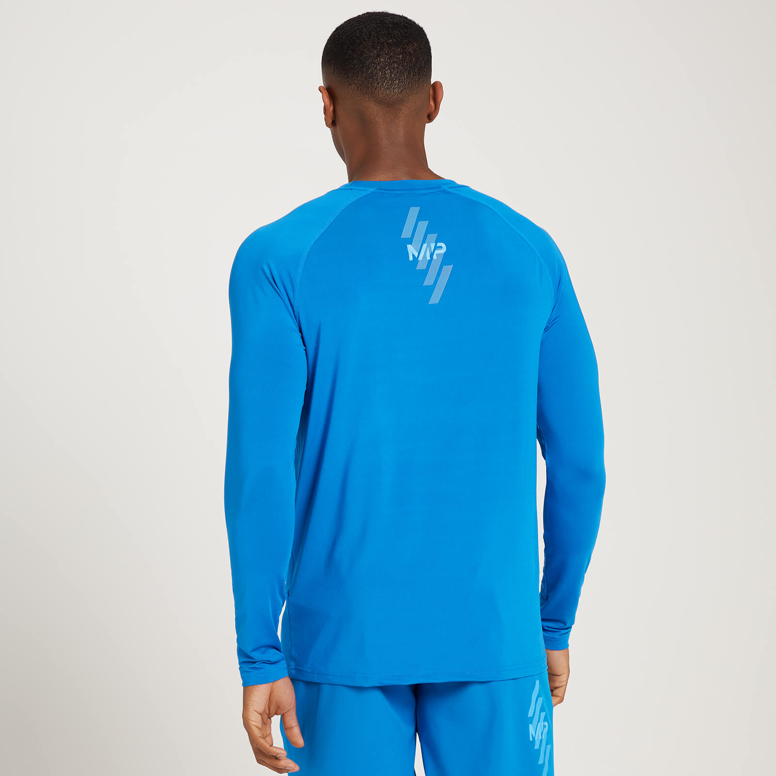 T-shirt d’entraînement à manches longues MP Linear Mark Graphic pour hommes – Bleu pur