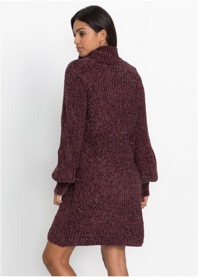 Chenille Strickkleid aus recyceltem Polyester