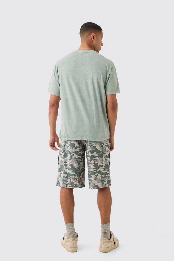 Oversize T-Shirt mit Skelett-Print