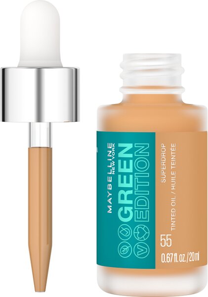 Maybelline Green Edition Superdrop Tinted Dry Oil Nr. 55 Flüssige Foundation