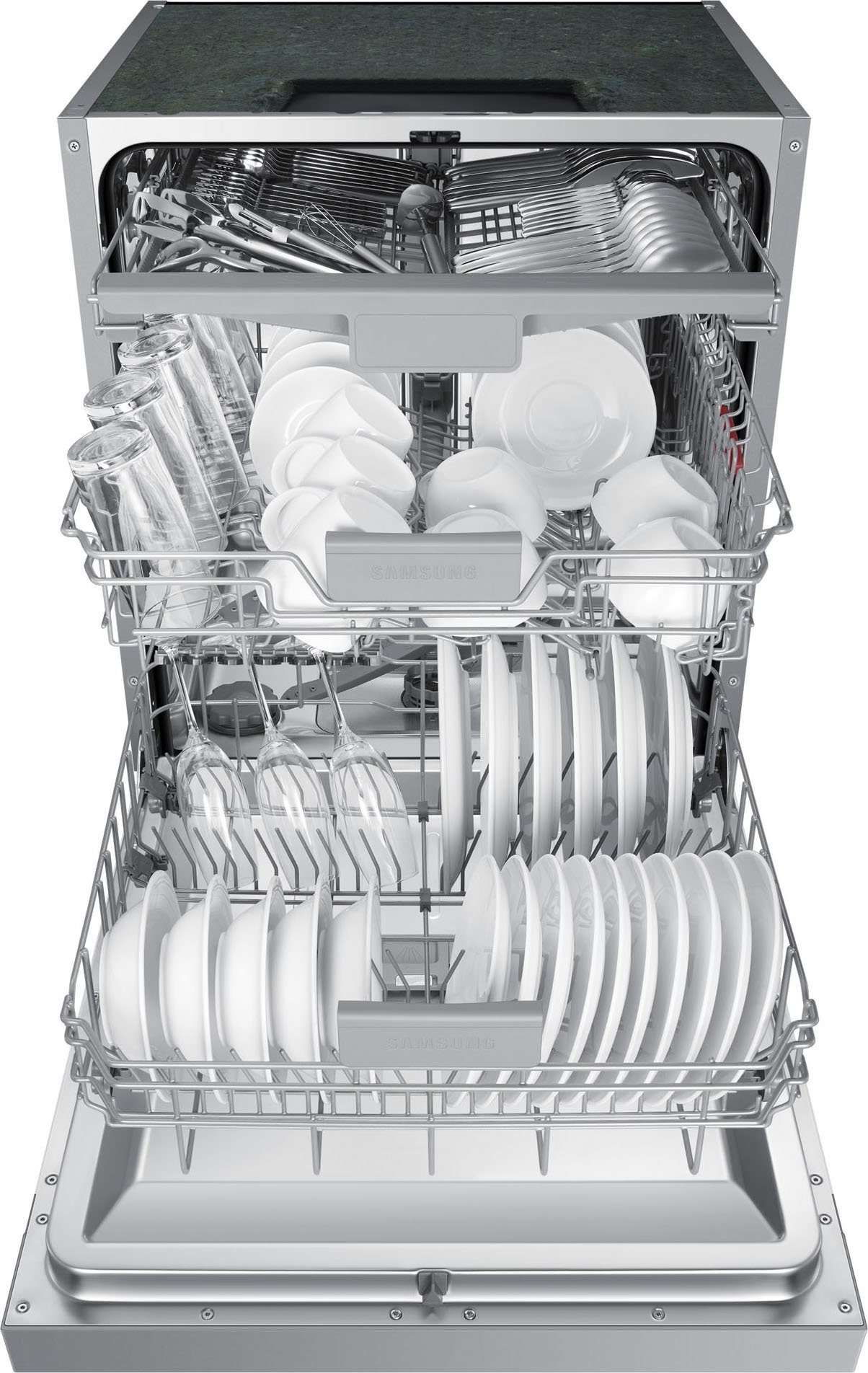 Samsung teilintegrierbarer Geschirrspüler, DW60CG550SSR, 14 Maßgedecke