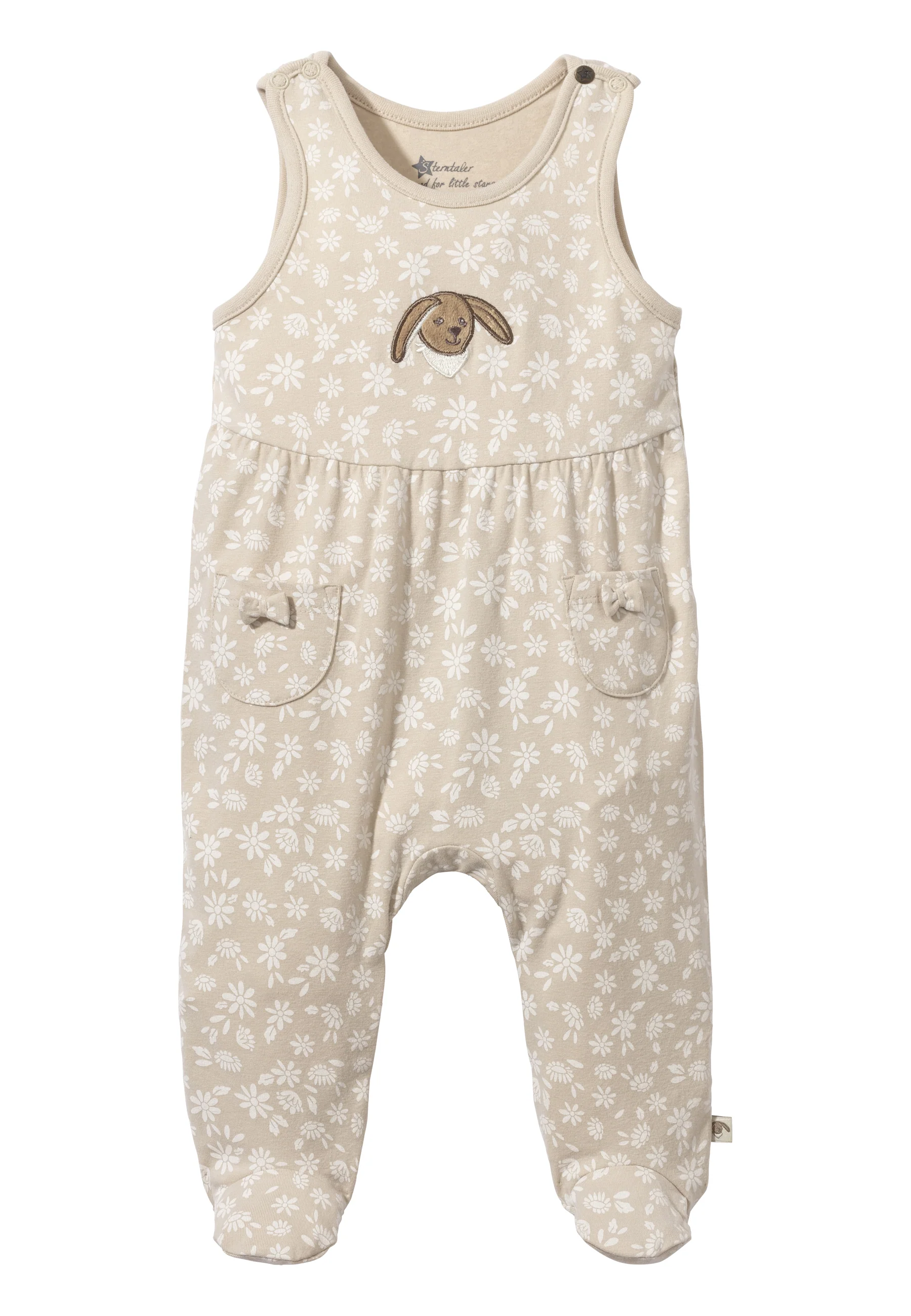 Strampler Set Jersey Hase Happy zweiteilig in beige