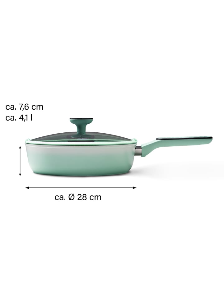 Stoneline Schmorpfanne 28cm mit Deckel in Mint günstig kaufen onesize