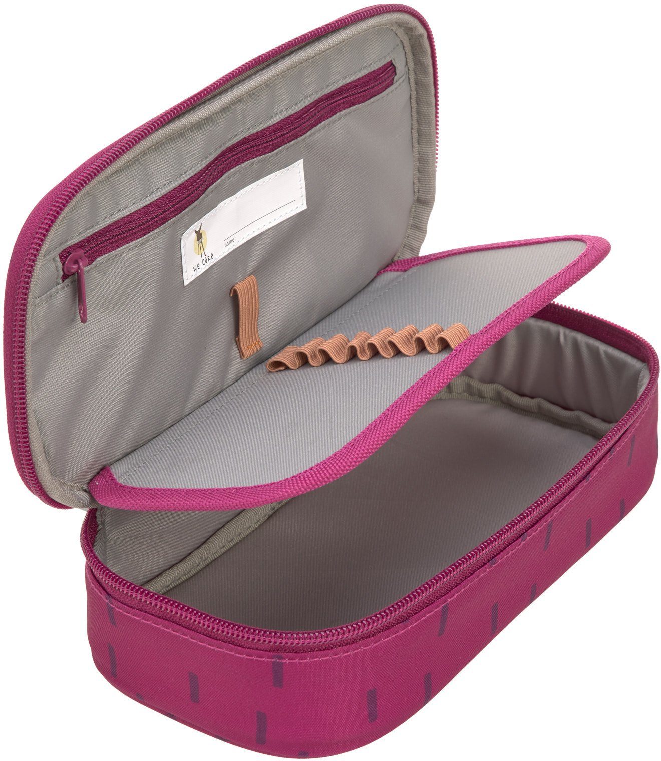 LÄSSIG Schreibgeräteetui Unique, Spacy, Speckles Berry, PETA-approved vegan; aus recyceltem Material