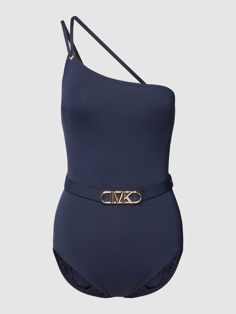 Badeanzug mit Gürtel in marineblau