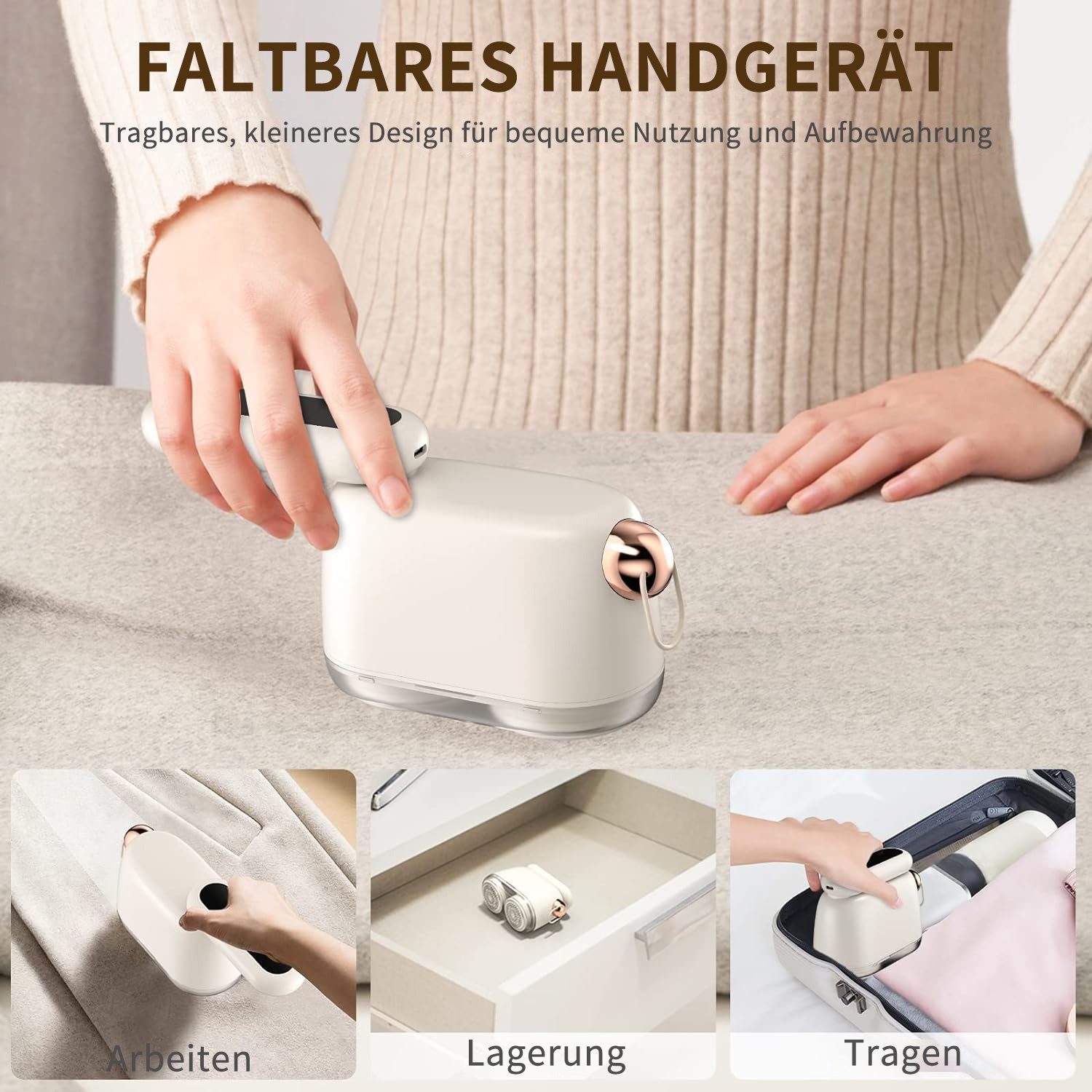 Yaviel Fusselrasierer Elektrisch Fusselentferner Kleidung Lint Remover 20W LED-Anzeige, USB WiederaufladbarLint Fabric Shaver Pilling Rasierer Fuselrasier
