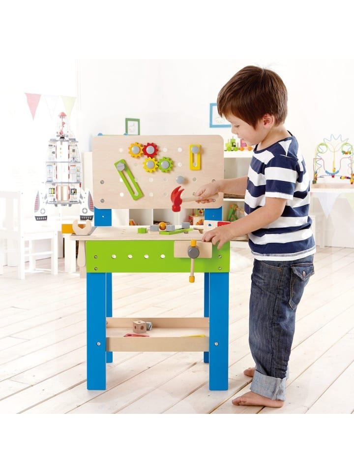 Hape  Meister-Werkbank mit großem Zubehör-Set in bunt günstig kaufen onesize