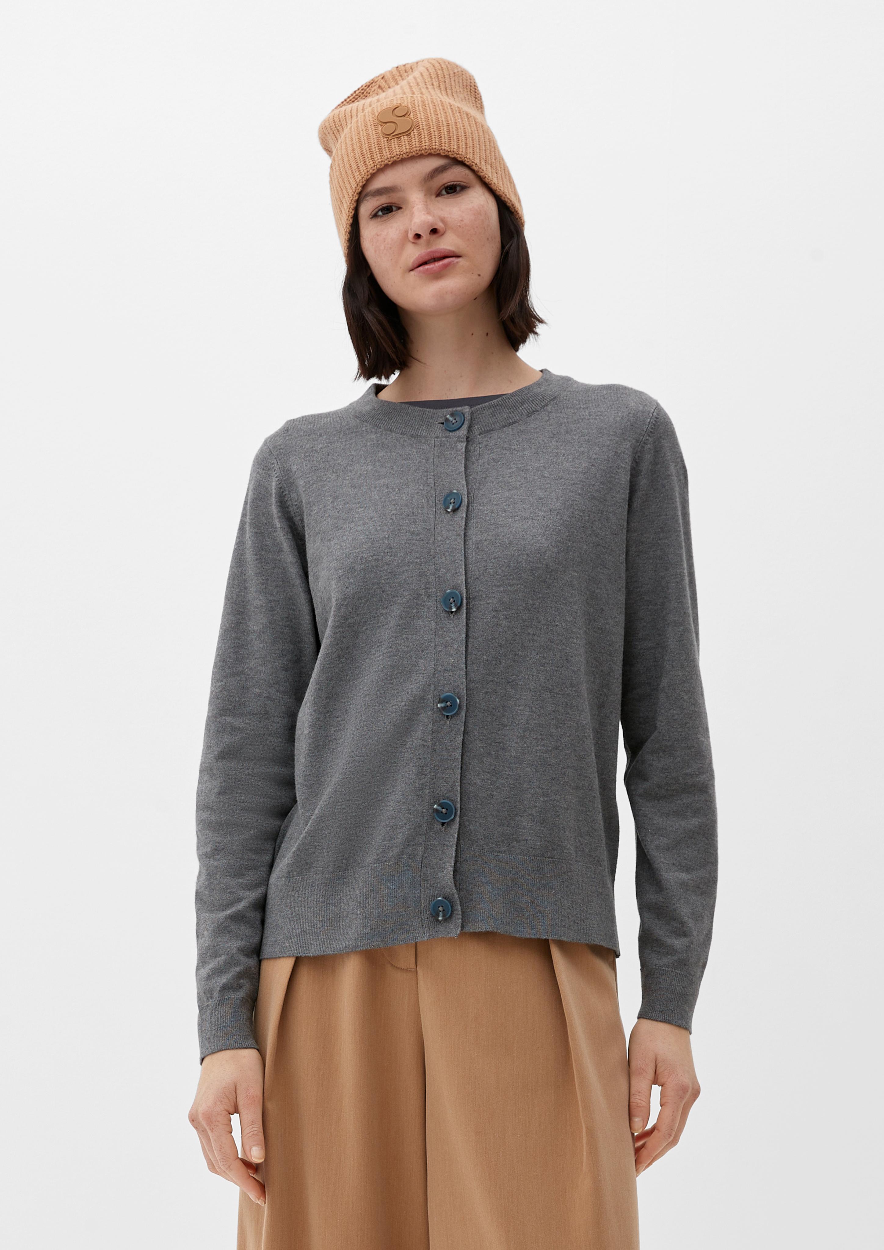 Strickjacke mit Crew Neck-Ausschnitt  2123788-9730