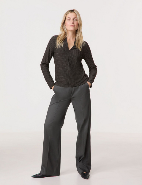 Langarmshirt mit Struktur und Lurex