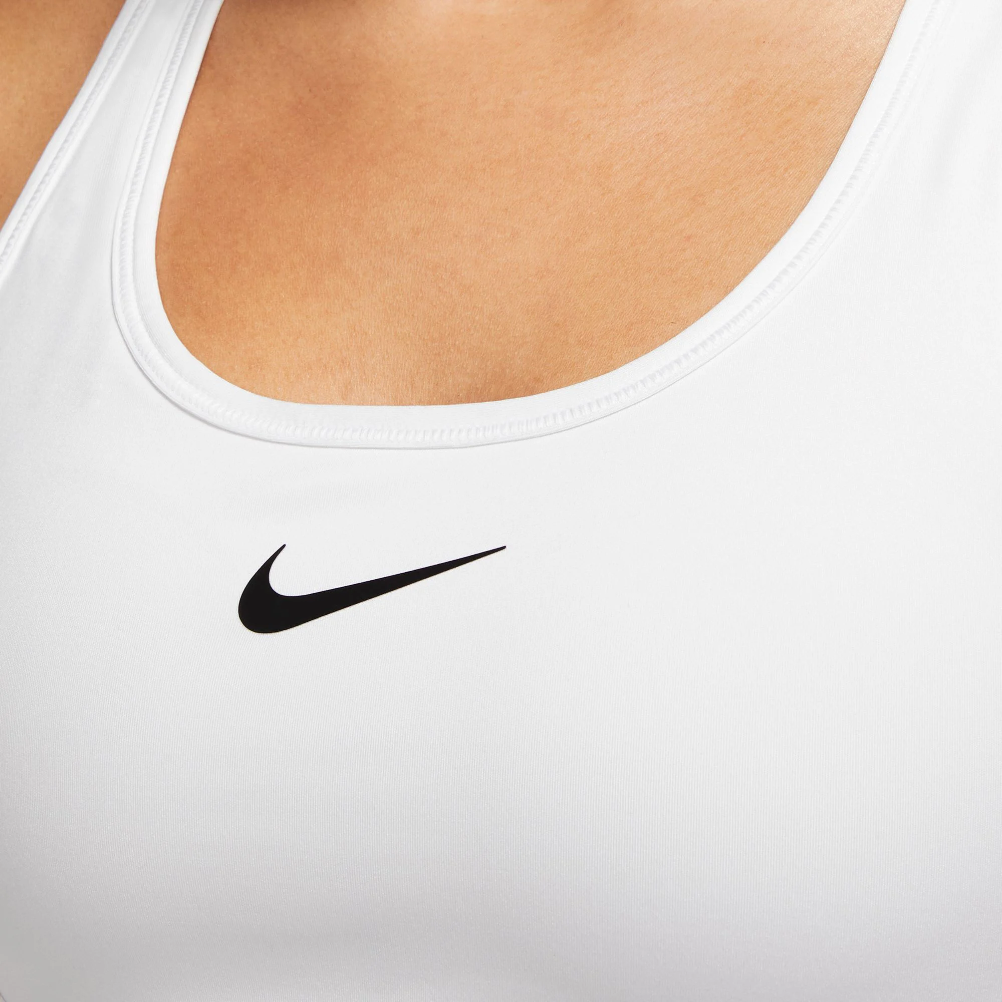 Swoosh Medium Sport-BH Damen - Weiß