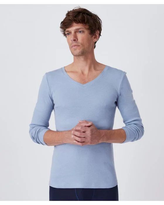 Lot de 2 tee-shirts Essential col V, manches longues