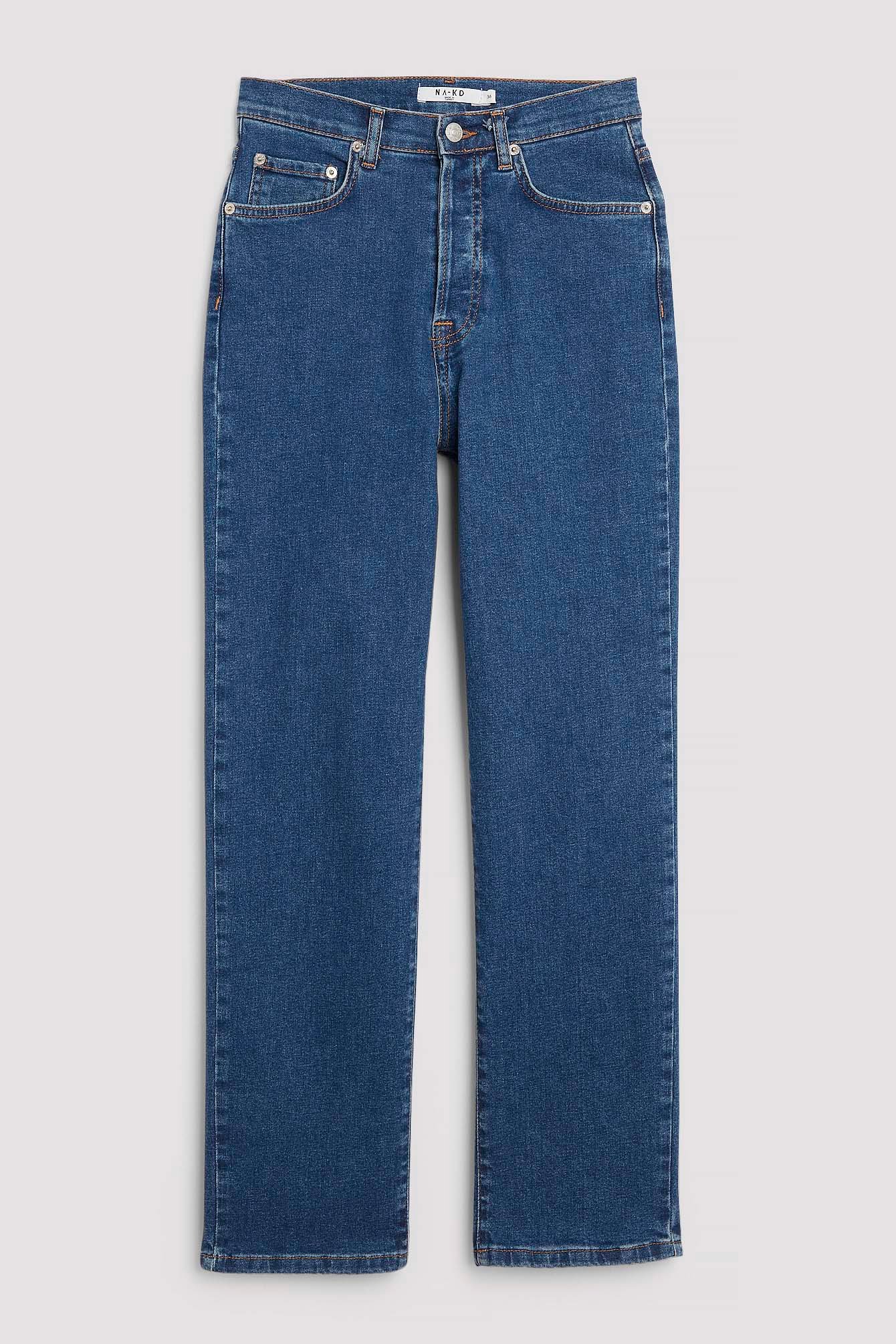 Gerade geschnittene Jeans mit hoher Taille
