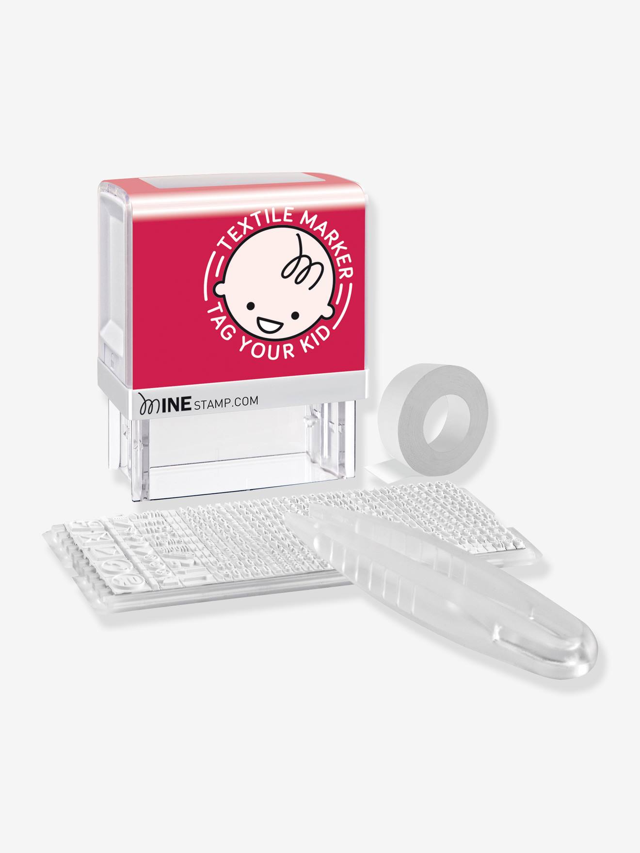Tampon marqueur pour vêtements et livres MINE STAMP blanc clair uni