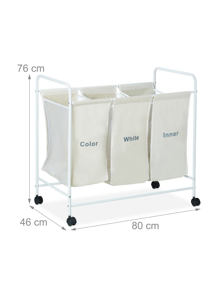relaxdays Wäschesortierer in Beige günstig kaufen onesize