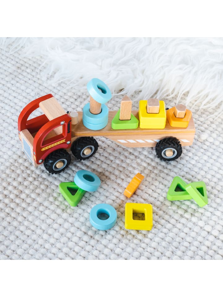 New Classic Toys Autotransporter mit Steckformen Abschleppwagen u Steckfiguren aus Holz 18 Monate günstig kaufen onesize