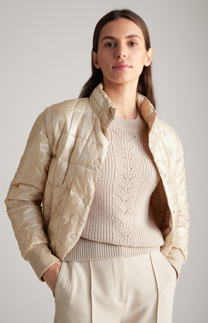 2in1-Steppjacke in Nude