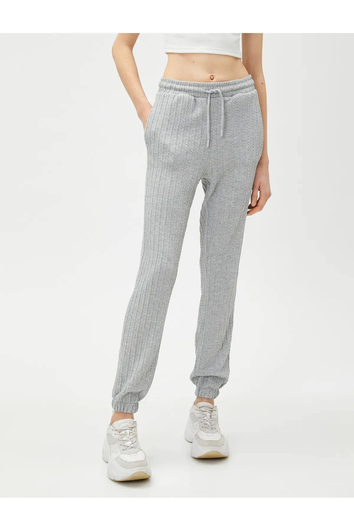 Koton  Jogger-Jogginghose mit Taschen und Bindebund
