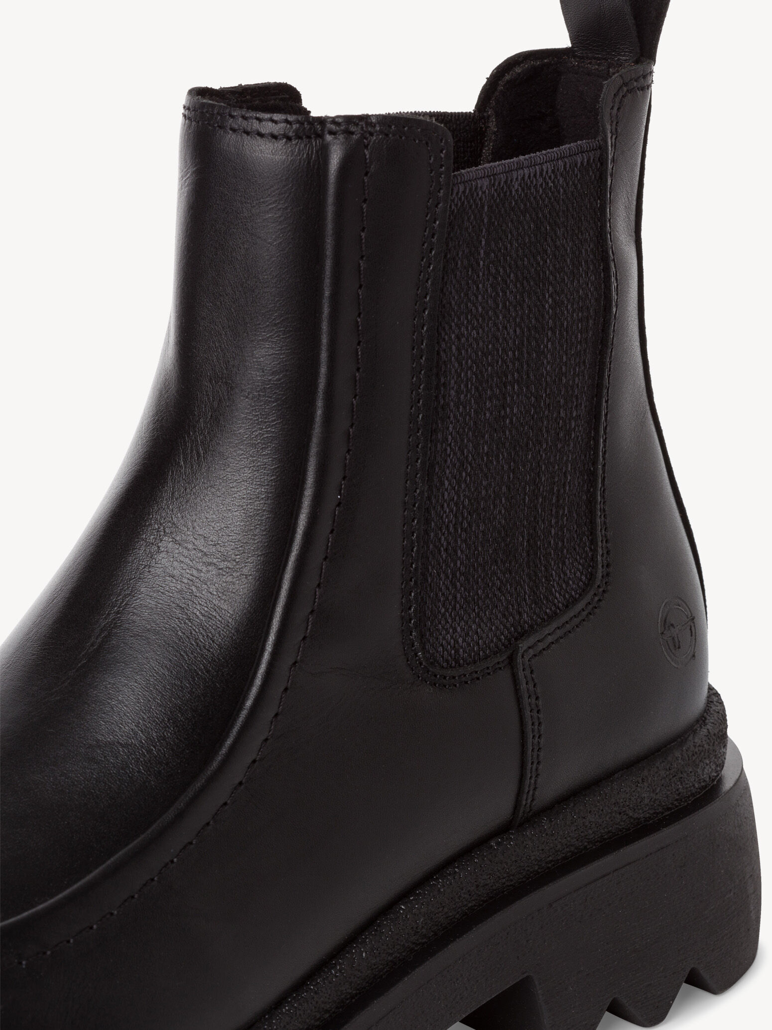 Bottine Chelsea en cuir - noir