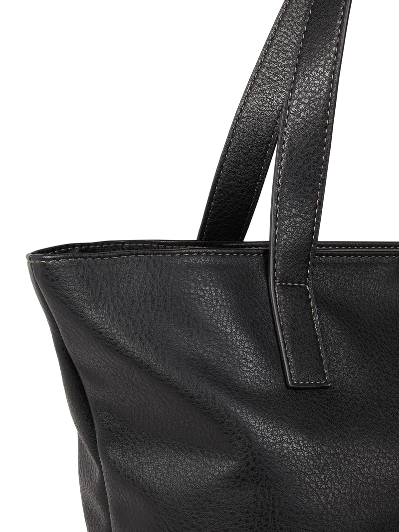Shopper mit Reißverschluss Modell 'Miri' in schwarz