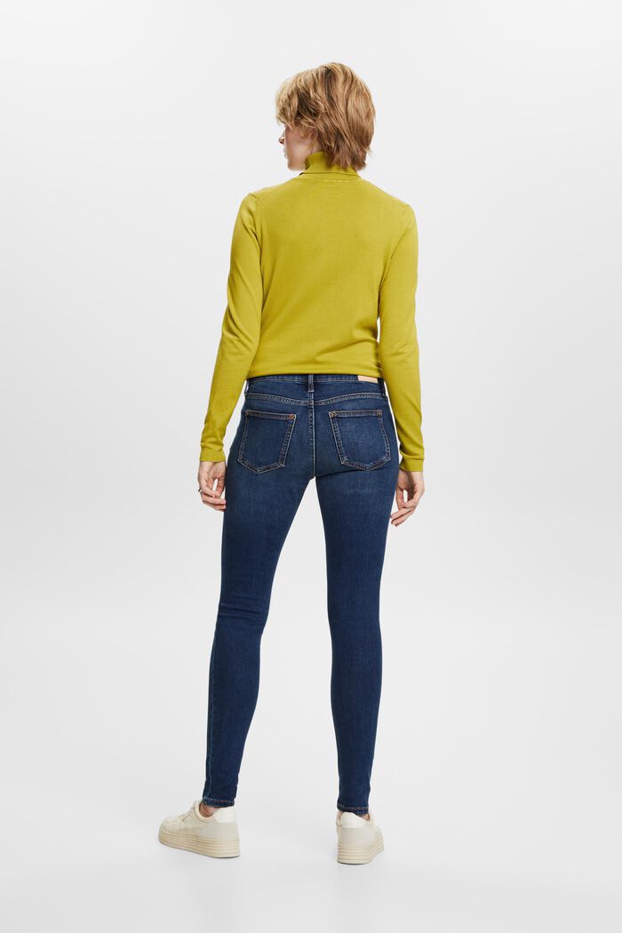 Recycelt: Skinny Stretchjeans mit mittelhohem Bund