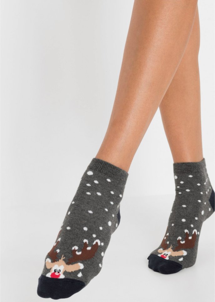 Kurzsocken Weihnachten (6er Pack) mit Bio Baumwolle