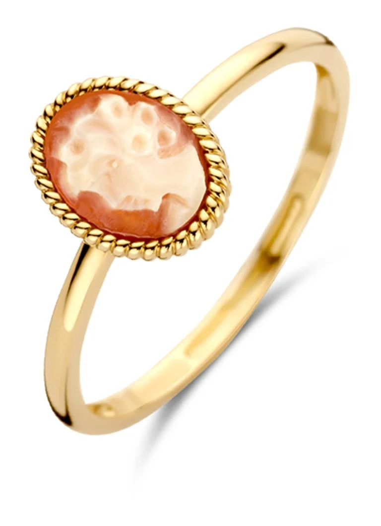 Anel Blush em ouro amarelo 14 quilates com pedra 1250YCA