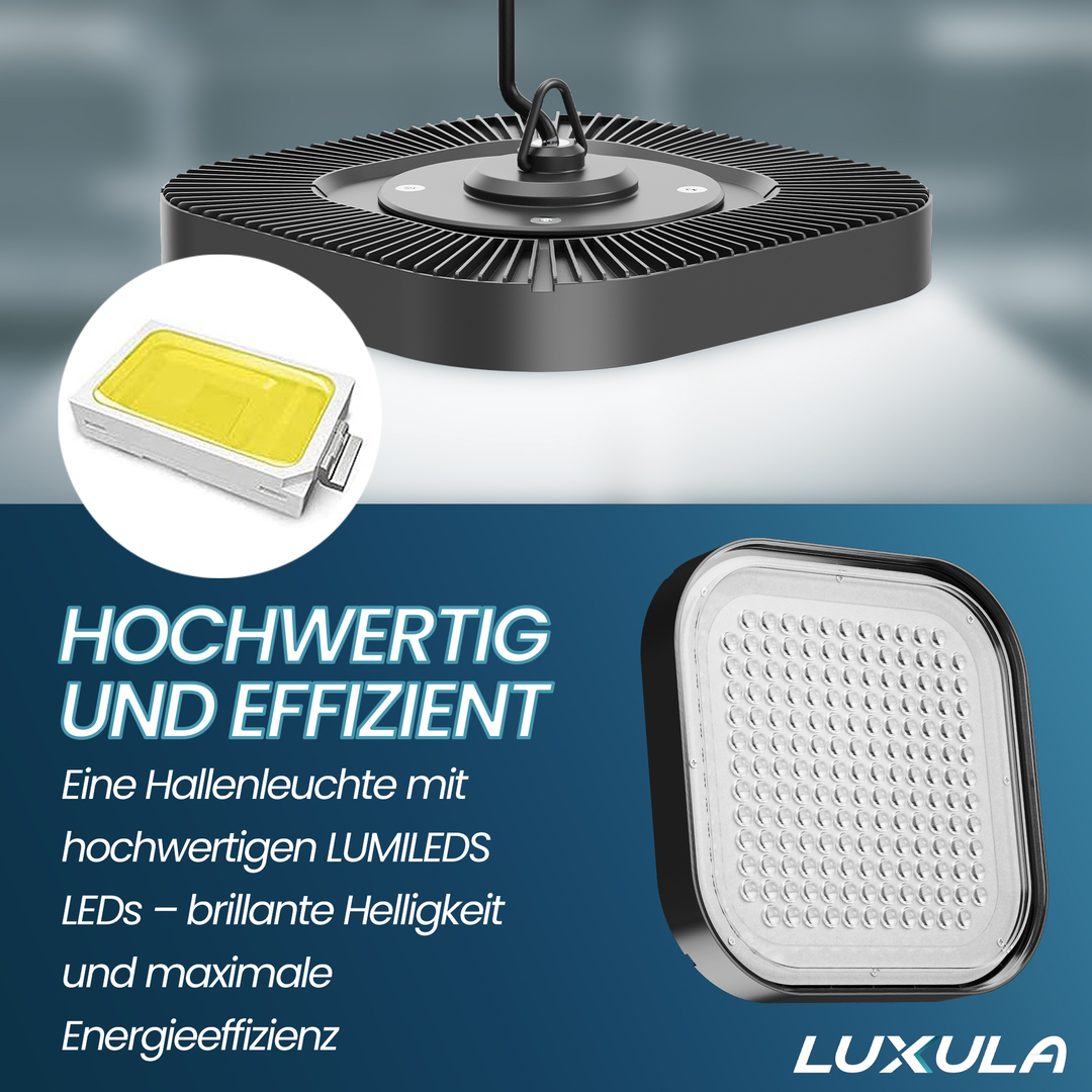 LUXULA LED-HighBay, quadratisch, 200 W