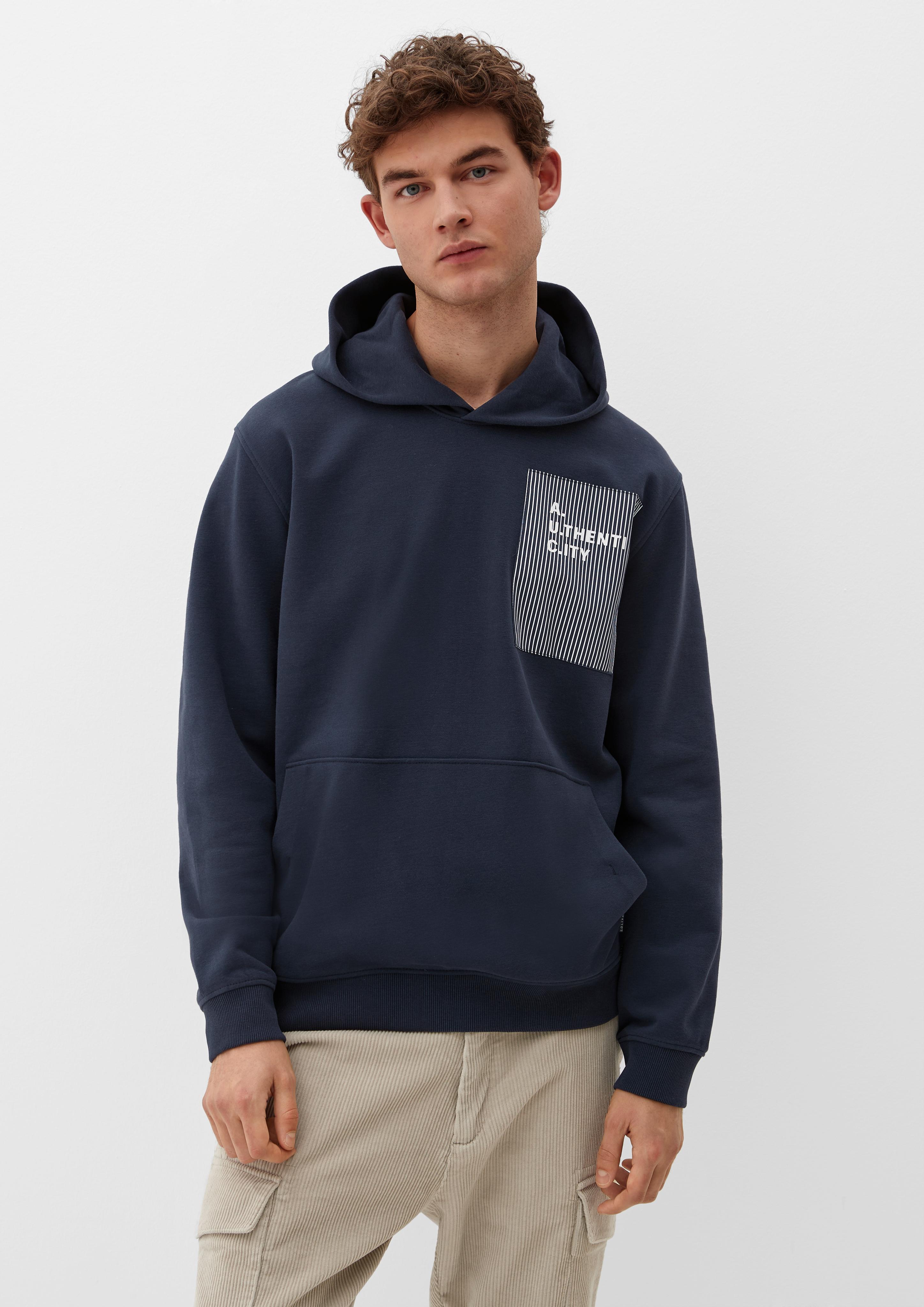 Kapuzenpullover mit Patch und Rubberprint  2129557-59D1