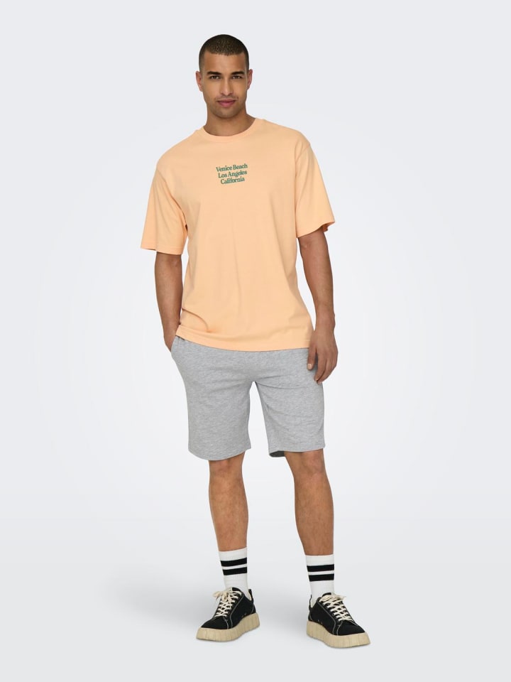 Only&Sons Kurze Jogginghose ONSNEIL in Grau-2 günstig kaufen