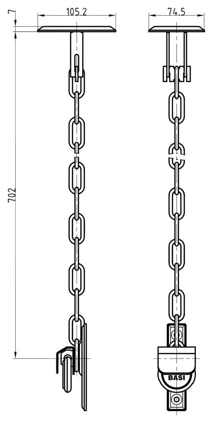 BASI Gitterrostsicherung Gitterrostsicherung - GS 100, für Kellerschächte