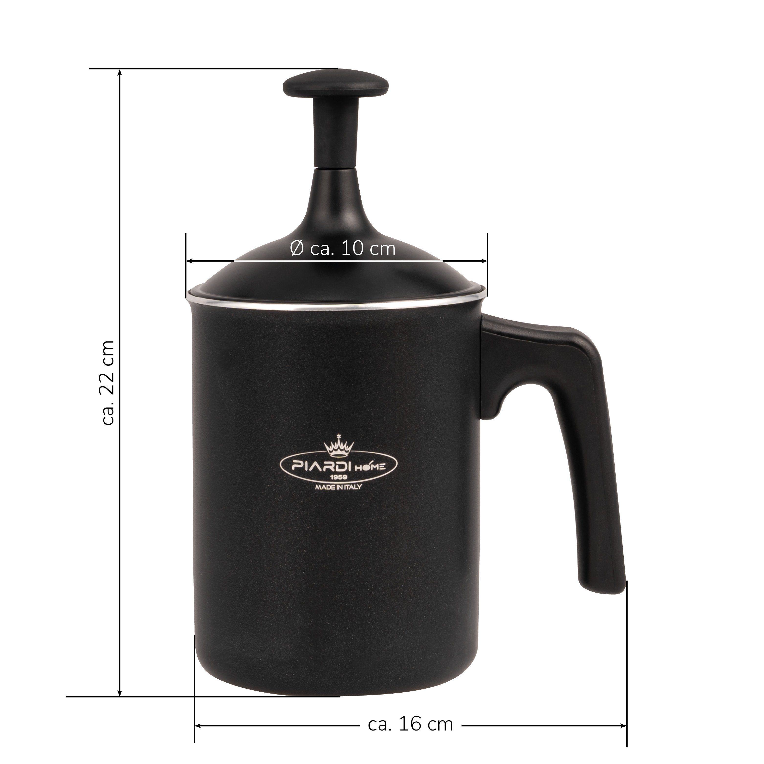 bremermann Milchaufschäumer ca Ø 10 cm, manuell, mit Doppelsieb, für ca. 6 Tassen