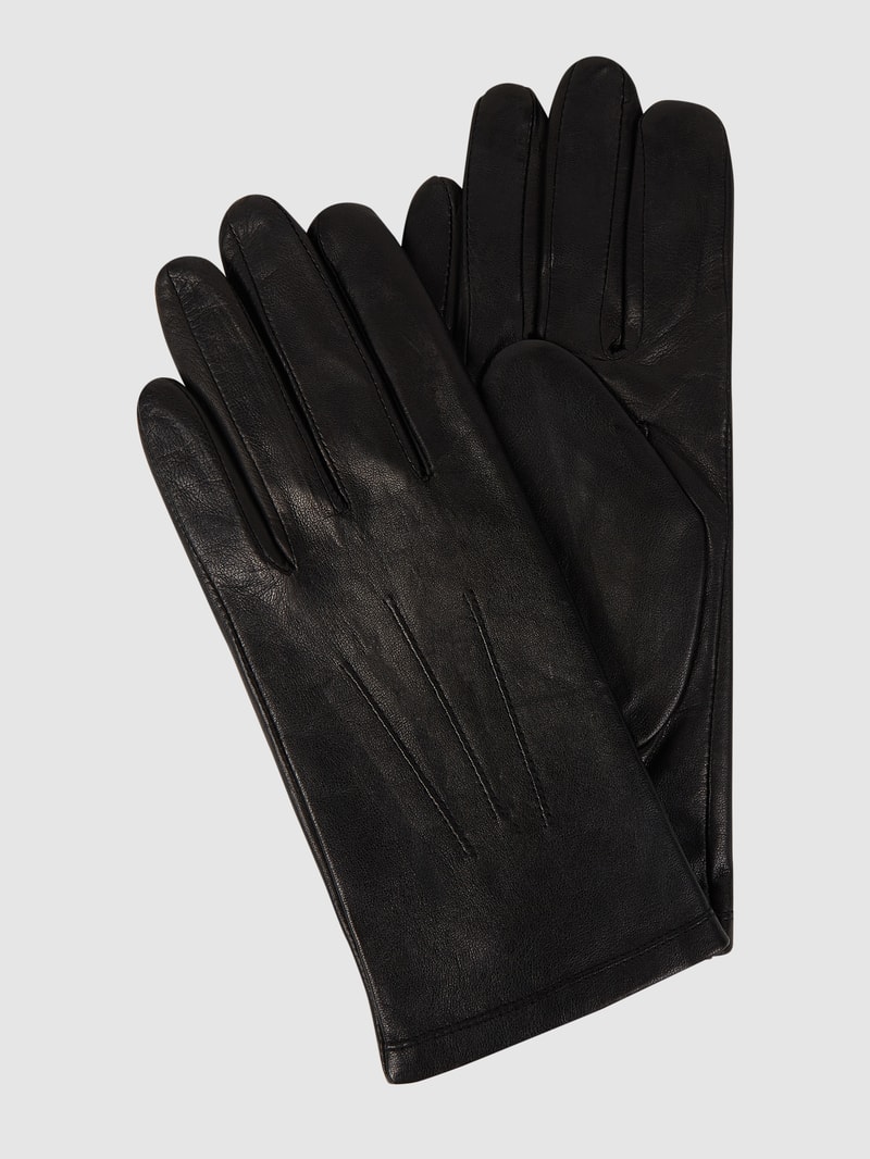 Handschuhe aus Leder in schwarz