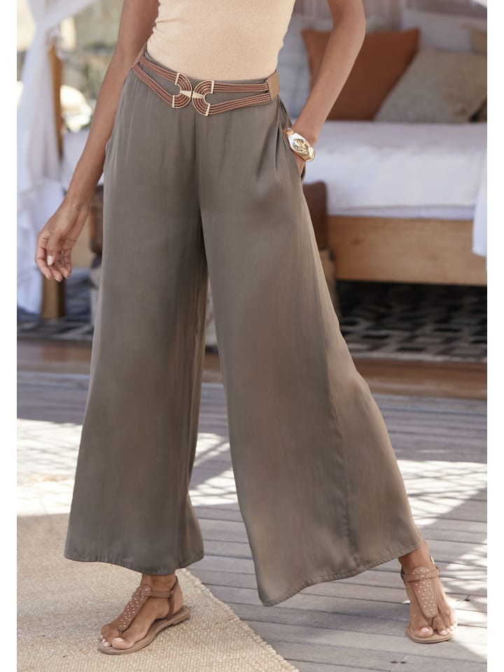 LASCANA Webhose in khaki günstig kaufen
