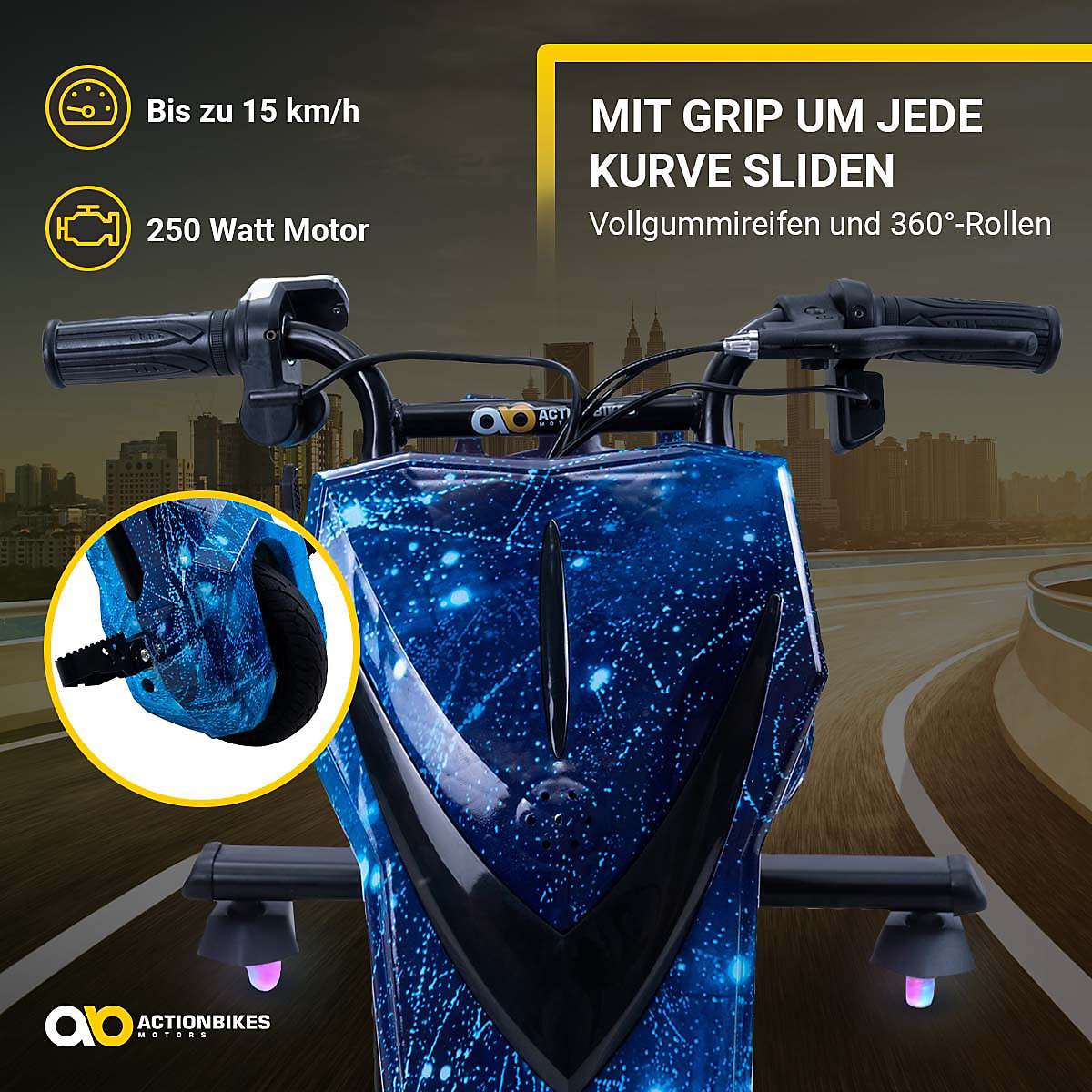 Kinder Elektrofahrzeuge Driftscooter Drifter 360 DP106 - Drift Roller Kart Car Auto - Kinderauto