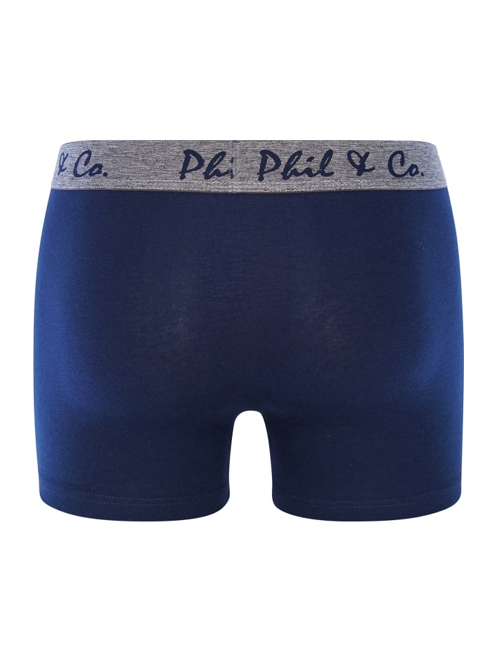 Phil & Co. Berlin  Retro Pants Jersey in navy-grau günstig kaufen