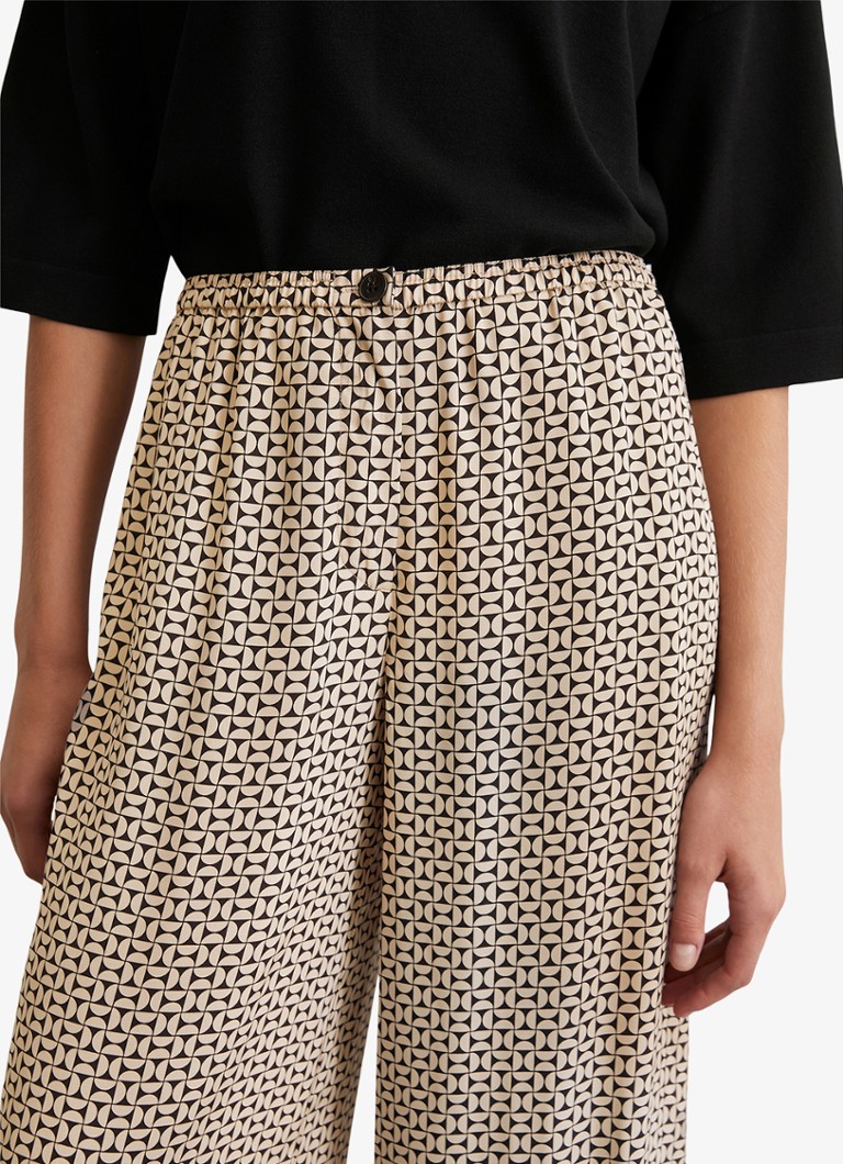 Marc O'Polo high-waist wide-fit trousers with graphic print