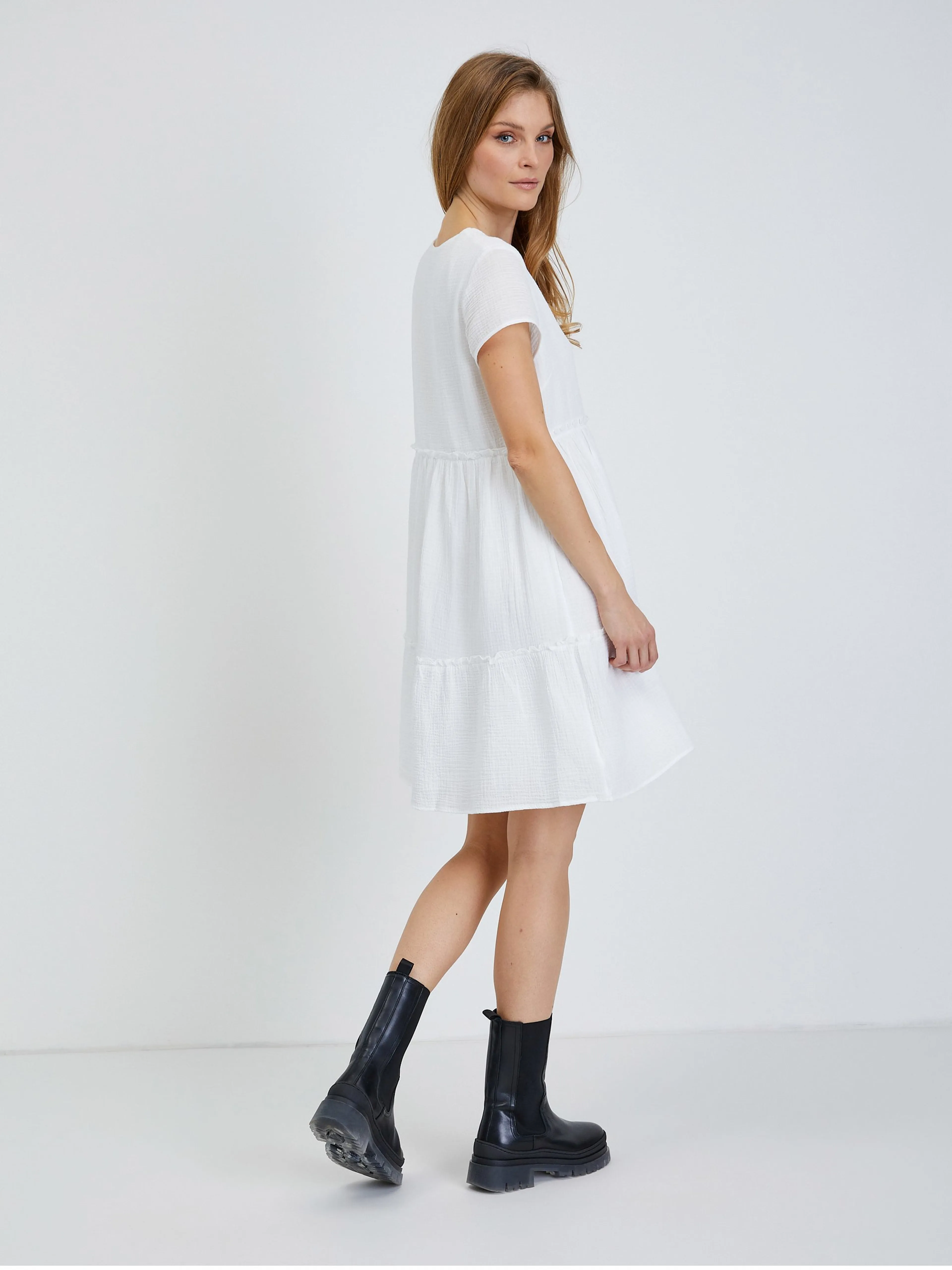 Weißes Basic Kleid ORSAY