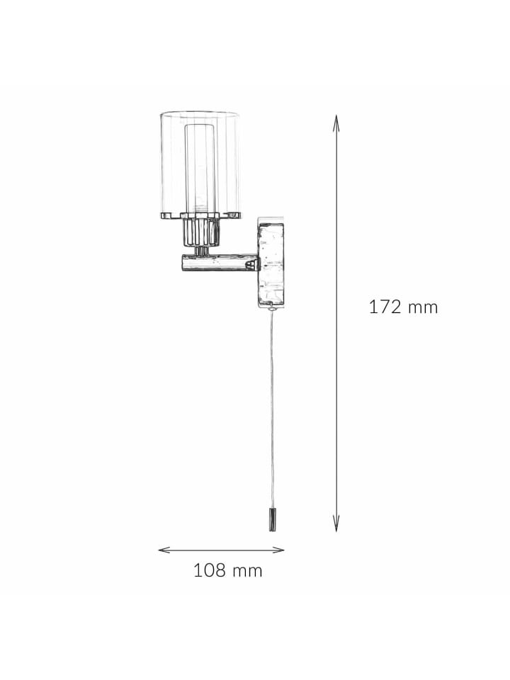 Licht-Erlebnisse Wandlampe in Chrom Transparent günstig kaufen onesize