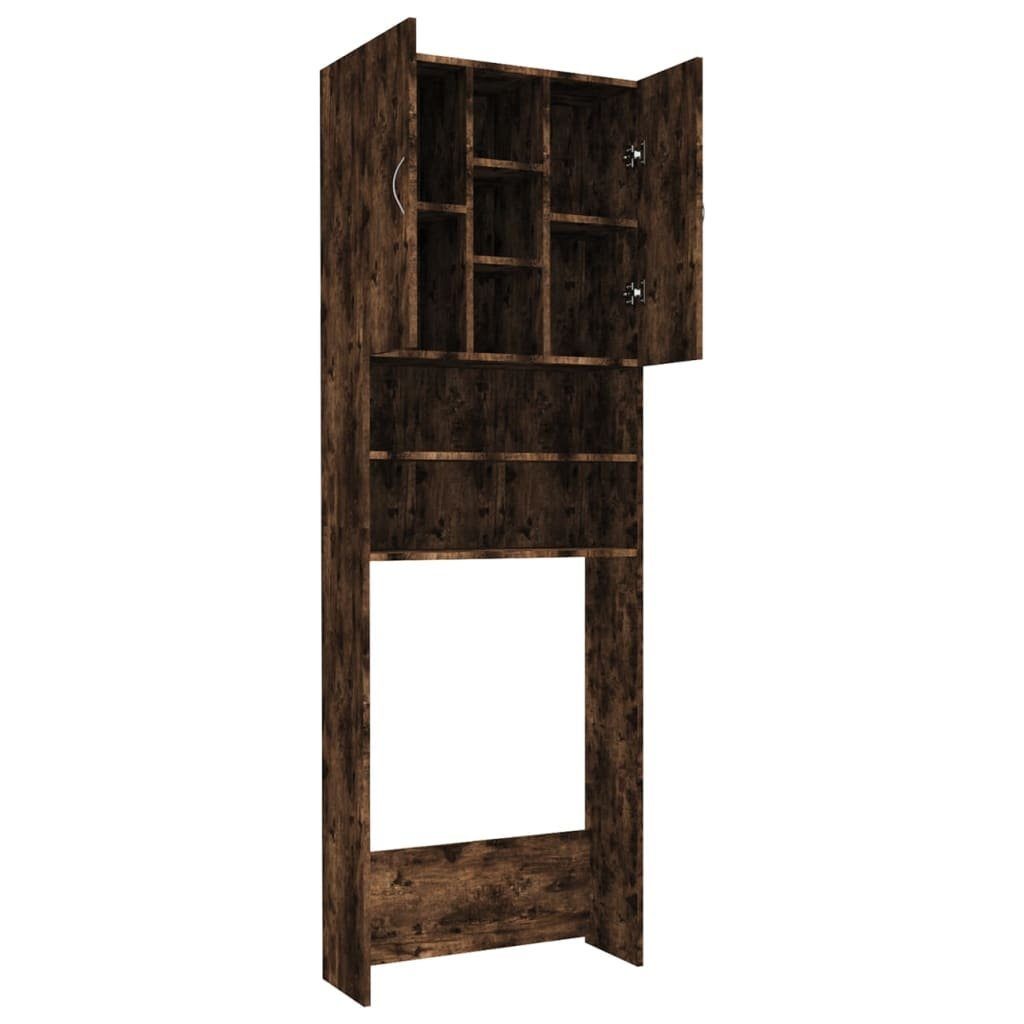 vidaXL Waschmaschinenumbauschrank Waschmaschinenschrank Räuchereiche 64x25,5x190 cm